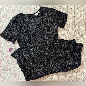 GAP Sheer Black Dot Design Dress